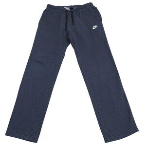 Nike Mens Sweatpants L Club Fleece Athletic Pants Navy Blue Stretch Cotton